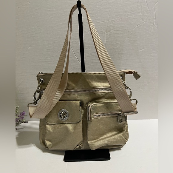 Baggallini Gold Crossbody Purse with Pockets - Picture 3 of 13